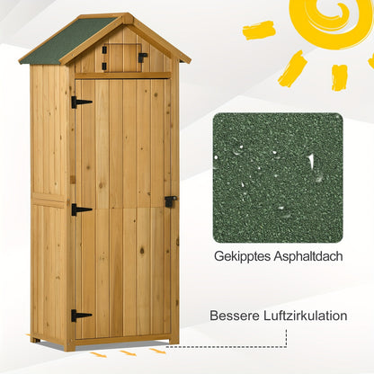 Tuinhuisje – Tuinkastje – Gereedschapsschuur – Tuinschuur – Berging – Hout – Asfalt Dak – Met Raam – 77x54,2x179 cm – Geel Groen