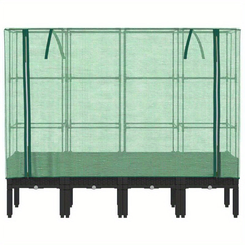 Plantenbak verhoogd met kashoes 160x40x140cm rattanlook
