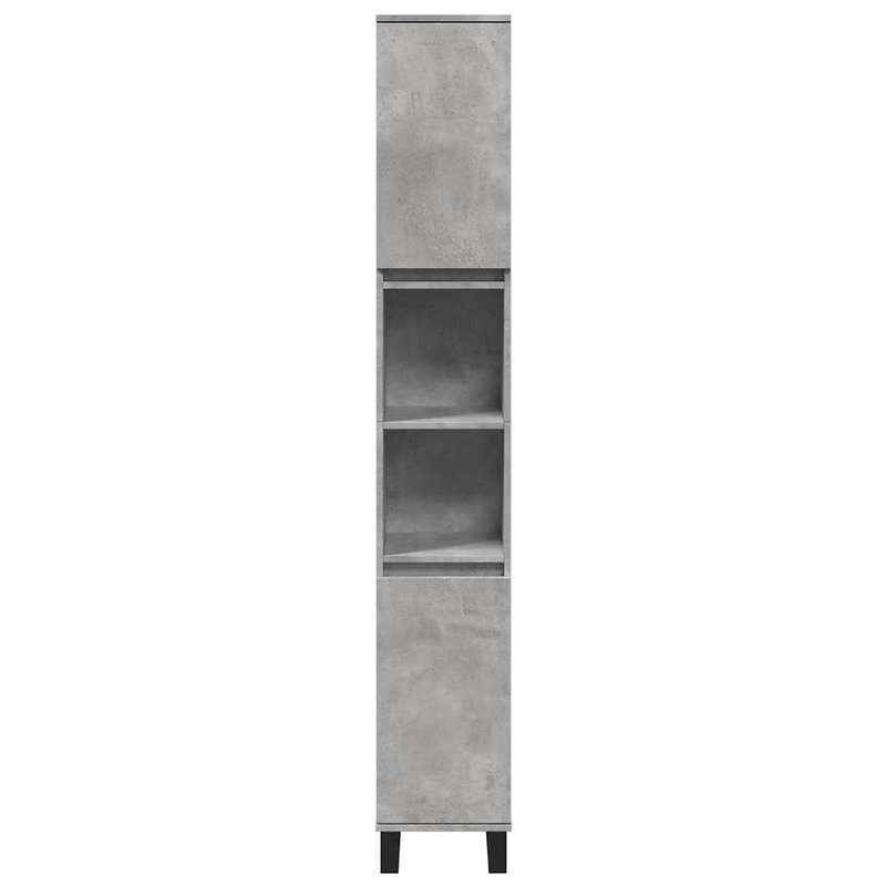 Badkamermeubel – Badmeubelset – Wastafelmeubel – Badkamerkast – Onderbouwkast – Betonlook Grijs – Duurzaam Hout – 3-delige Set