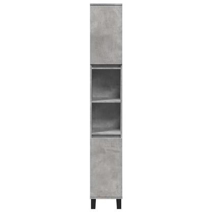 Badkamermeubel – Badmeubelset – Wastafelmeubel – Badkamerkast – Onderbouwkast – Betonlook Grijs – Duurzaam Hout – 3-delige Set