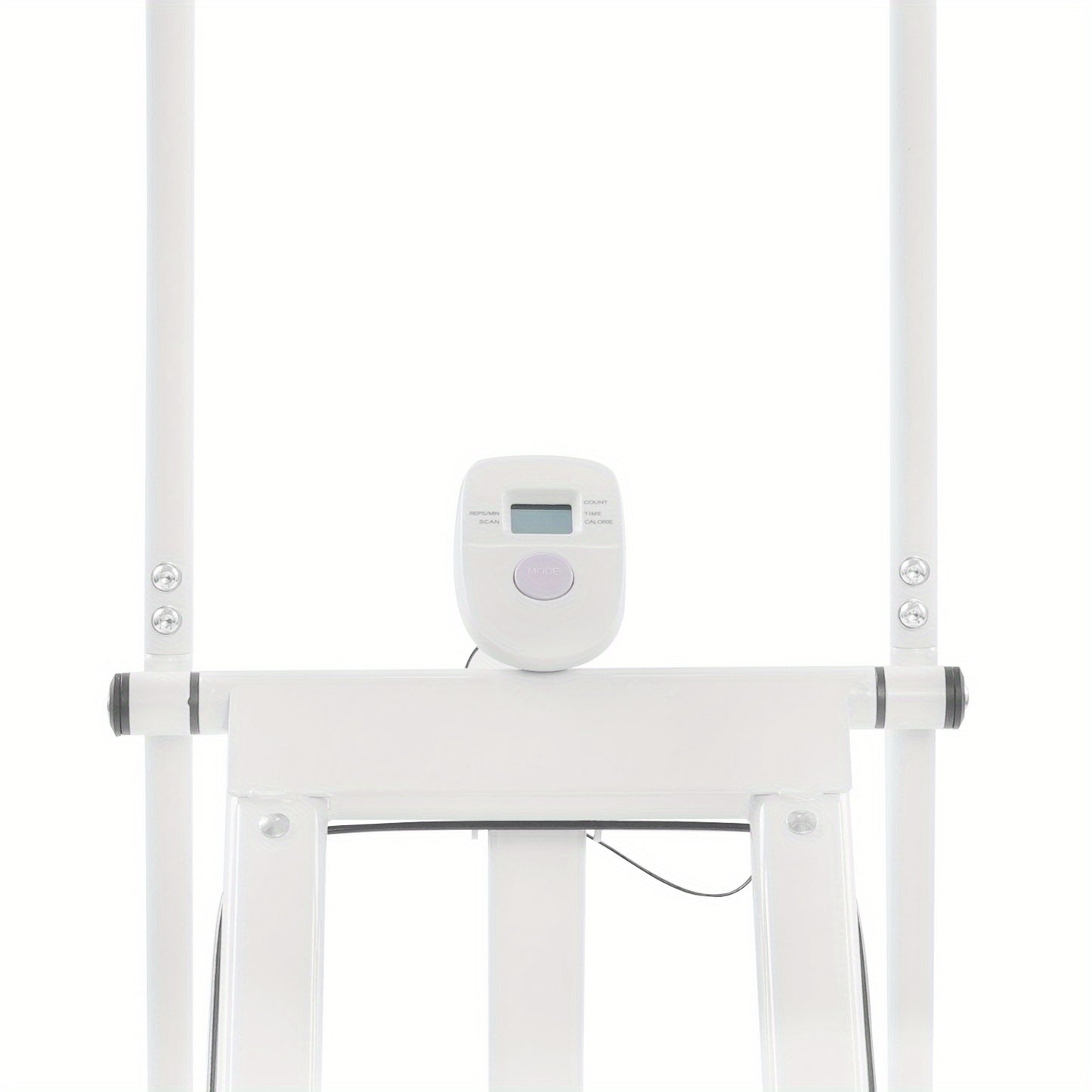 Foldable Manual Stair Stepper Machine - White Vertical Exercise Climber with Adjustable Resistance, Control & Space-Saving Design for Home Gym, Non- Stair Climber for Cardio, Strength Training, Compact Workout Equipment