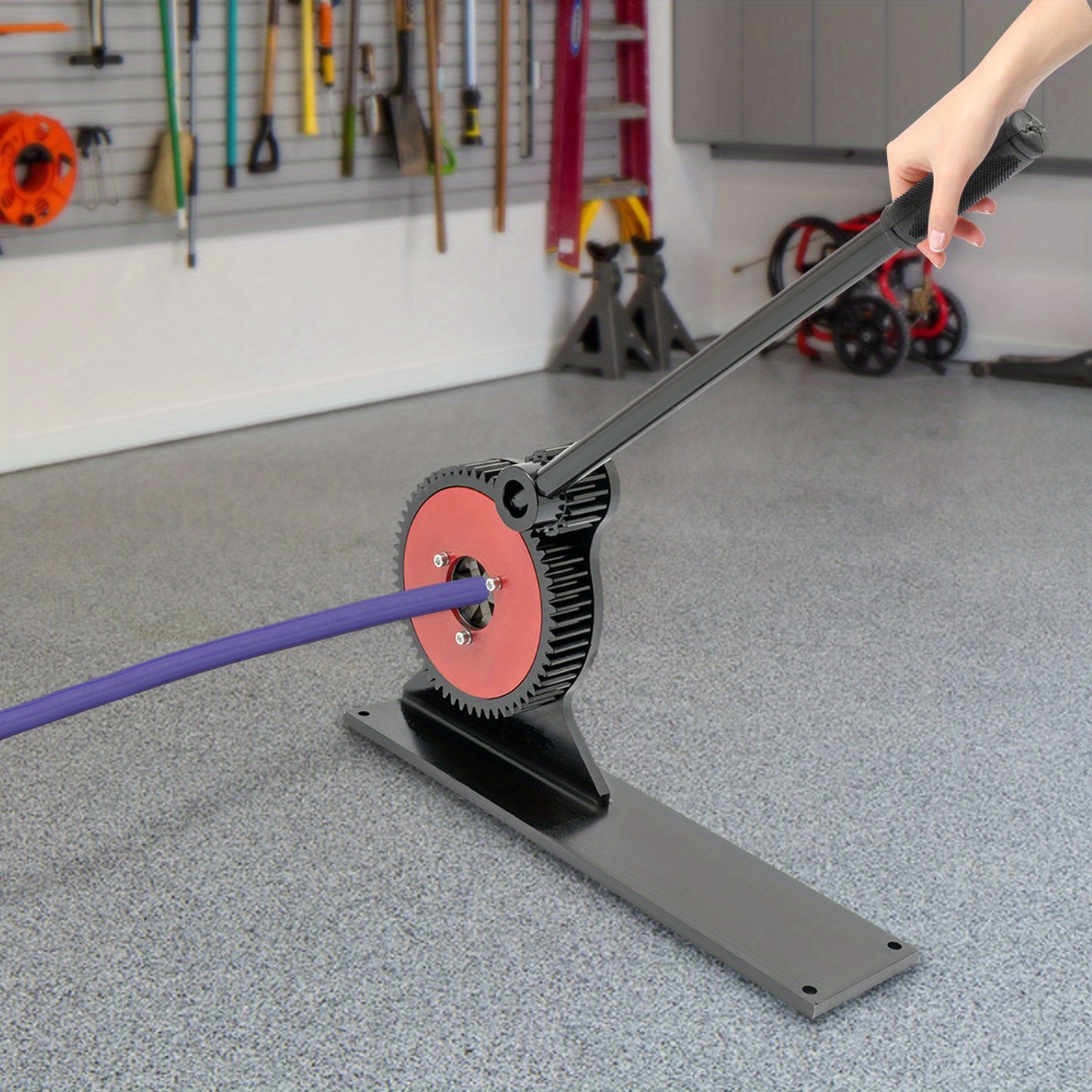 Pijpklem Crimpmachine – Slangklem Crimper – Leidingen Pijpen Persgereedschap – Handmatige Slangklemmachine – IJzeren Handvat – 10mm Dikke Plaat – 6-Mondige Klem – Geschikt voor 6-32mm PVC/HDPE Buizen