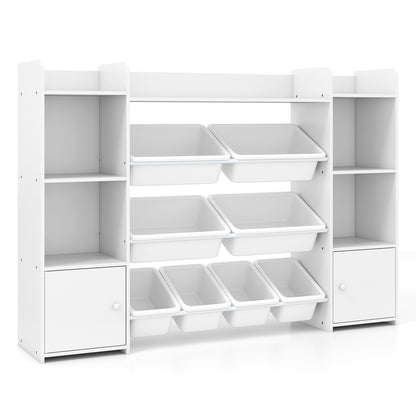Speelgoedkast – Speelgoedopberger – Opbergkast – Kinderkast – Speelgoedrek – 142 cm Hoog – 8 Uitneembare Bakken