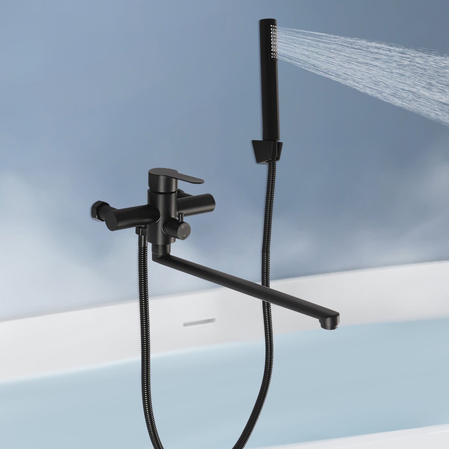 Douchekraan – Mengkraan – Douche Mengkraan – Handdouche – Douche Set – Mat Zwart Design – 360° Draaibare Handdouche
