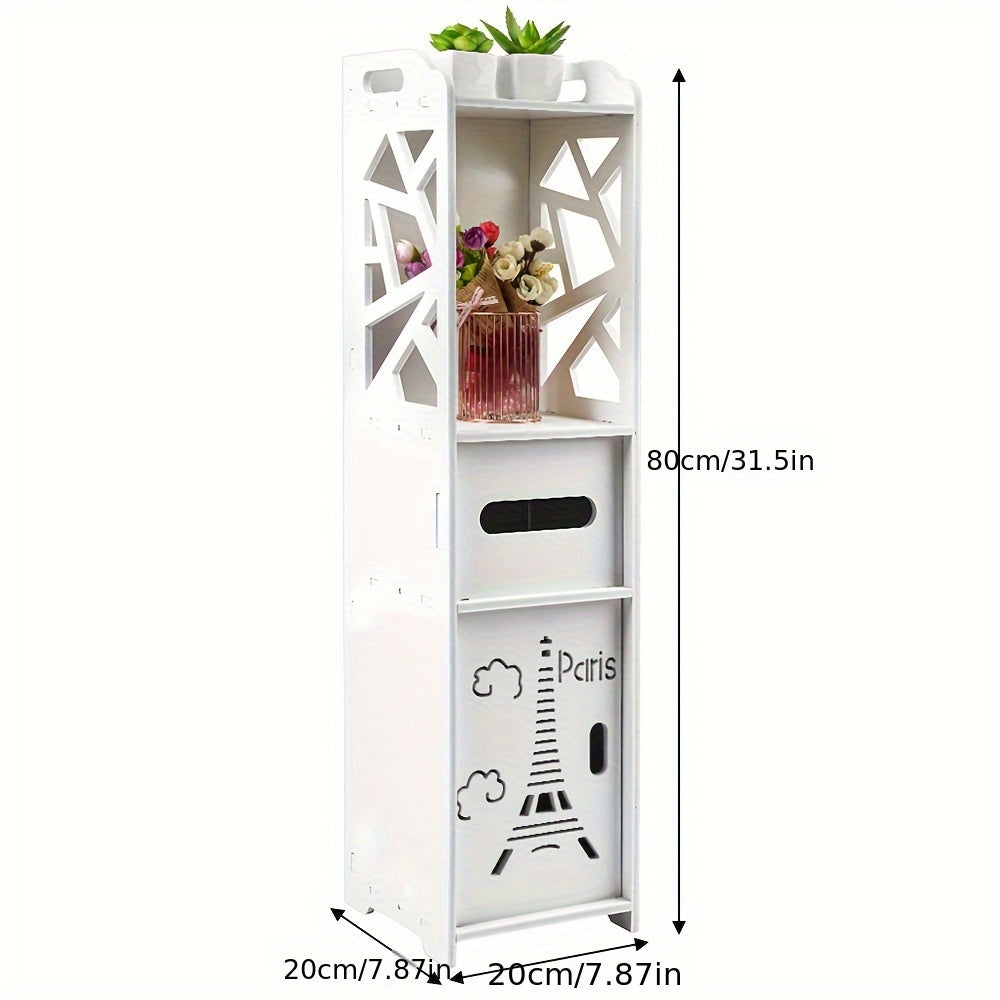 Badkamerkast – Badkamermeubel – Opbergkast – Kolomkast – Wastafelonderkast – Compact 80 cm Hoog – Duurzaam PVC Wit