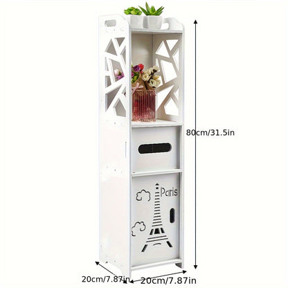 Badkamerkast – Badkamermeubel – Opbergkast – Kolomkast – Wastafelonderkast – Compact 80 cm Hoog – Duurzaam PVC Wit