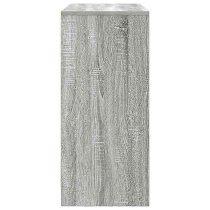 Sidetable – Sidetable Met Laden – Opbergkast – Kastje – Dressoir – Grijs – Massief Pijnhout – Compacte Afmetingen 70,5x34x74,5 cm