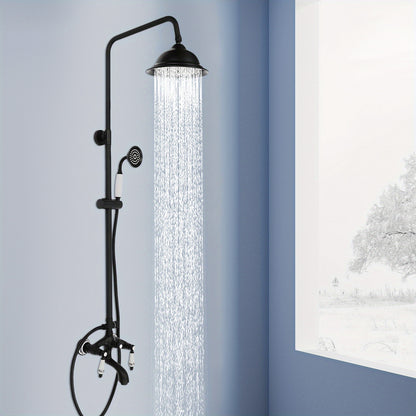 Douchekraan – Douche Set – Douchethermostaat – Mengkraan – Douchearmatuur – Messing Materiaal – Instelbare Temperatuur – Wandmontage – Retro Design