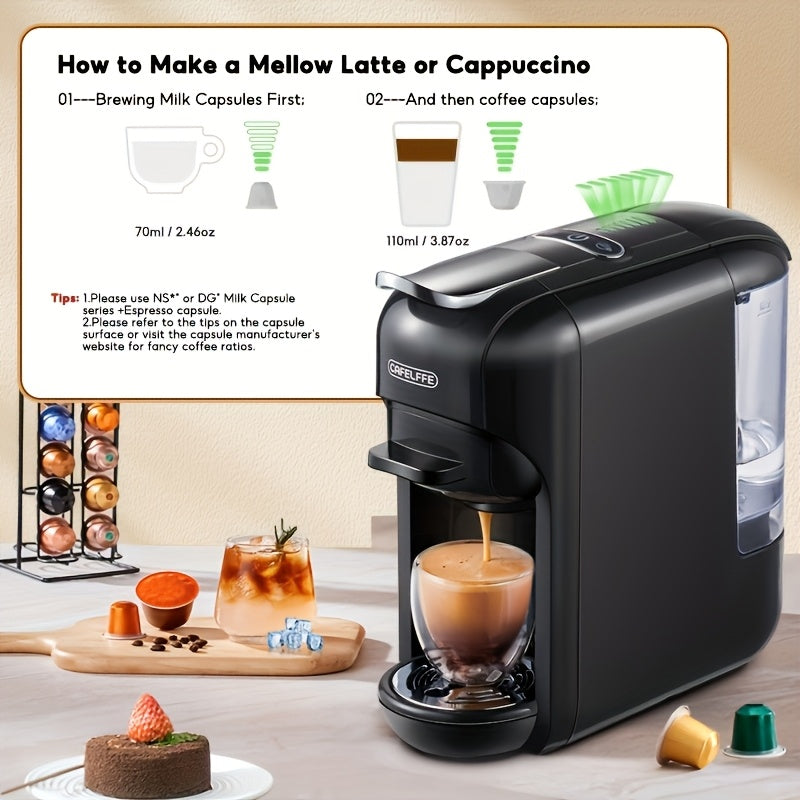 Multifunctionele Koffiemachine – Capsulemachine – Koffiezetapparaat – Espressoapparaat – Nespressomachine – Wit – 5-in-1 Functie – Werkt Zonder Elektriciteit