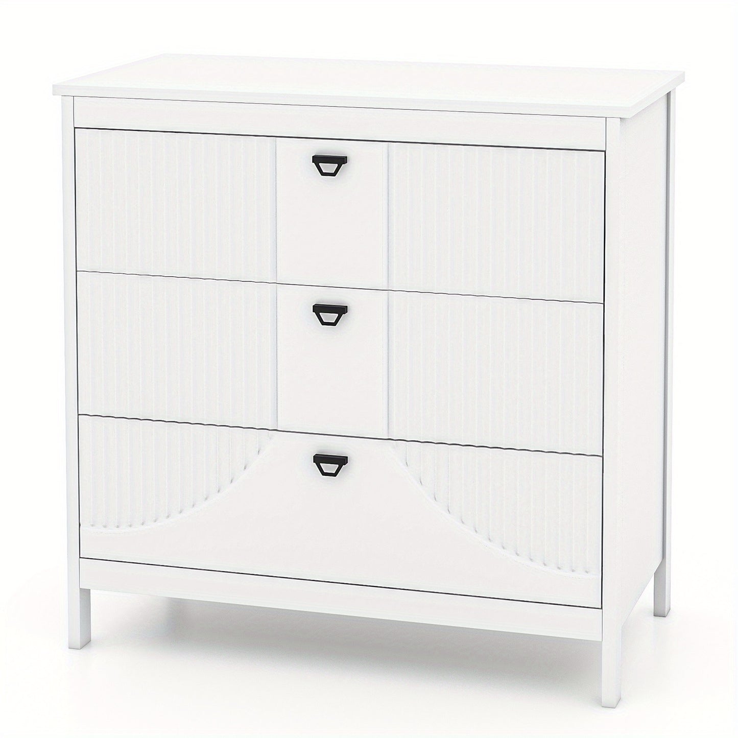 Ladeblok – Ladekast – Opbergkast – Ladecontainer – Kantoorkast – 3 Laden – MDF Wit – Anti-Omkantelmechanisme
