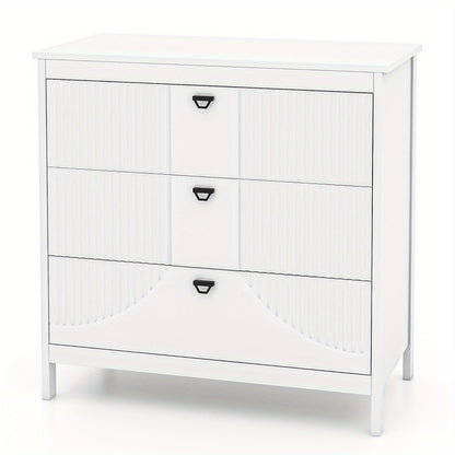 Ladeblok – Ladekast – Opbergkast – Ladecontainer – Kantoorkast – 3 Laden – MDF Wit – Anti-Omkantelmechanisme