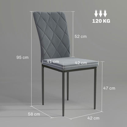 Eetstoel – Eetkamerstoel – Kuipstoel – Stoel – Stoeltjes – Set Van 4 – Velvet Stof – Met Armleuningen – Metalen Poten – Donkergrijs – Comfortabele Rugleuning