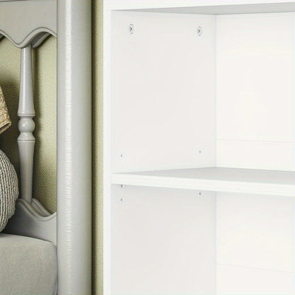 Boekenkast – Opbergkast – Rek – Plank – Kast – 5-laags Verstelbaar – Wit Design – Duurzaam Fiberboard