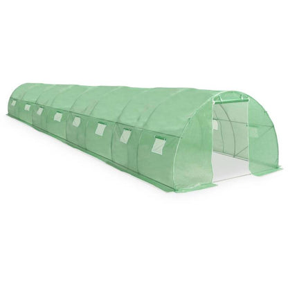 Large 36m² Metal Frame Greenhouse with Arched Panels - Heavy-Duty All-Weather Tunnel for /Outdoor Use, 1200x300x200cm Plant Growing Suitable for,, Commercial Farming