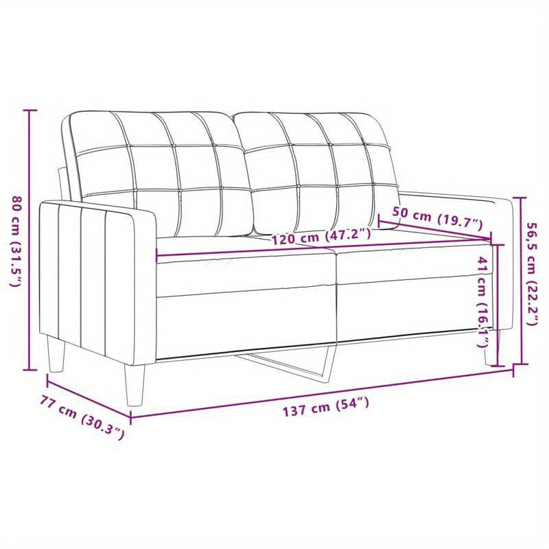 Bankbed – Slaapbank – Bedbank – 2-Zits Sofa Bed – Logeerbed – Lichtblauw Getuft – Hardhouten Frame – Compact Ruimtebesparend Ontwerp – Direct Gebruiksklaar Zonder Montage