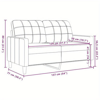 Bankbed – Slaapbank – Bedbank – 2-Zits Sofa Bed – Logeerbed – Lichtblauw Getuft – Hardhouten Frame – Compact Ruimtebesparend Ontwerp – Direct Gebruiksklaar Zonder Montage