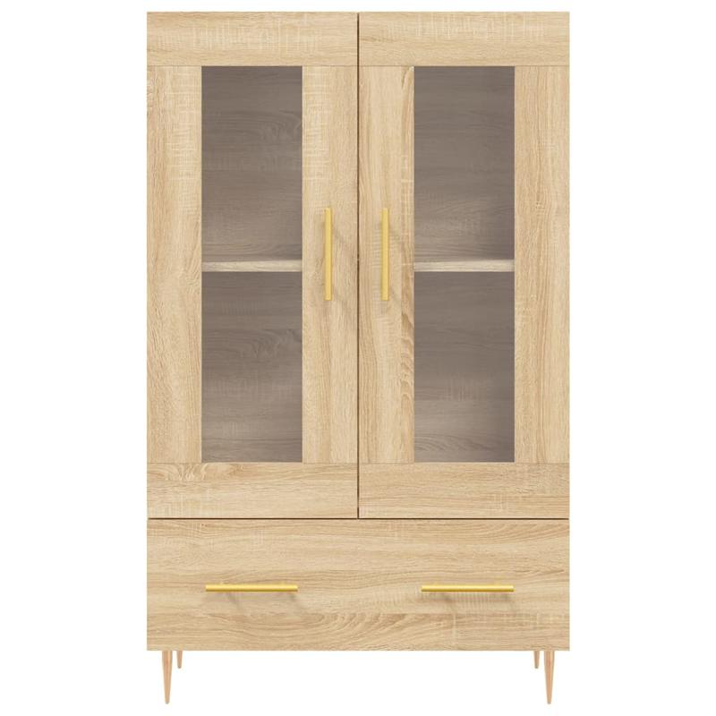 Simple Sideboard, Spacious Storage Cabinet with Display Shelf, Suitable for Kitchen, Living Room, Stylish Furniture, Offers Additional Storage Space and Home Decor, Ensures Safety. Tall Cabinet 69.5x31x115 cm, Treated Wood, S