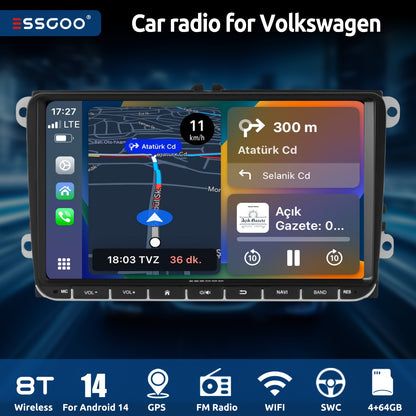 Autoradio – Car Stereo – Auto Radio – Multimedia Speler – 7 Inch Touchscreen – Android 14 – Draadloze CarPlay & Android Auto