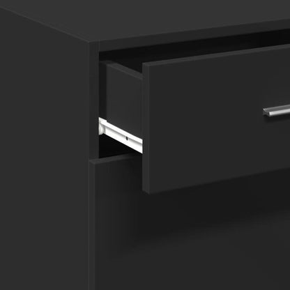 Sideboard 50x42.5x93cm edited wood black Removable storage practical