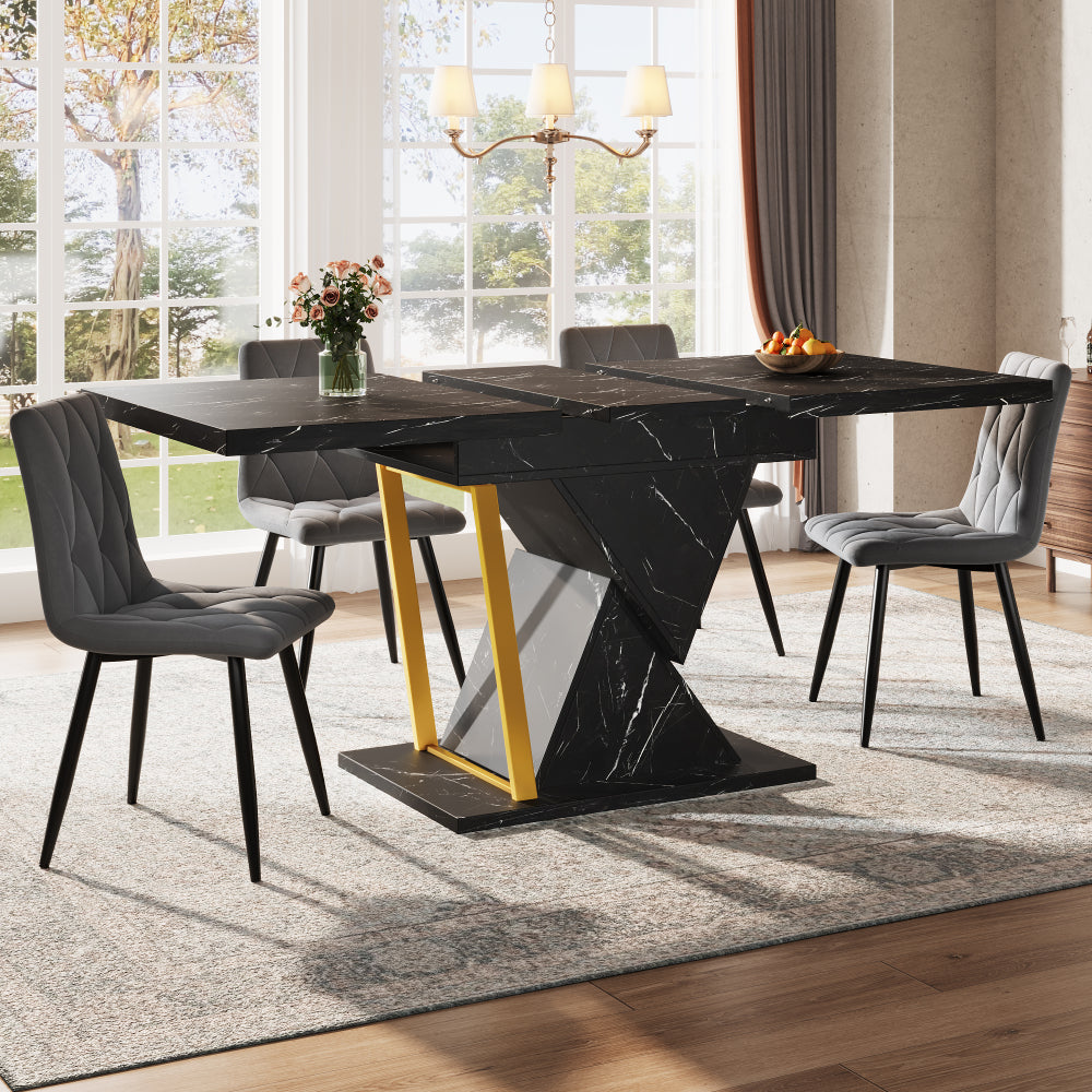 Uitklaptafel – Klaptafel – Eettafel – Uitschuiftafel – Inklapbare Tafel – Ruimtebesparend – Verstelbaar 110-140 cm – Modern Zonder Hout