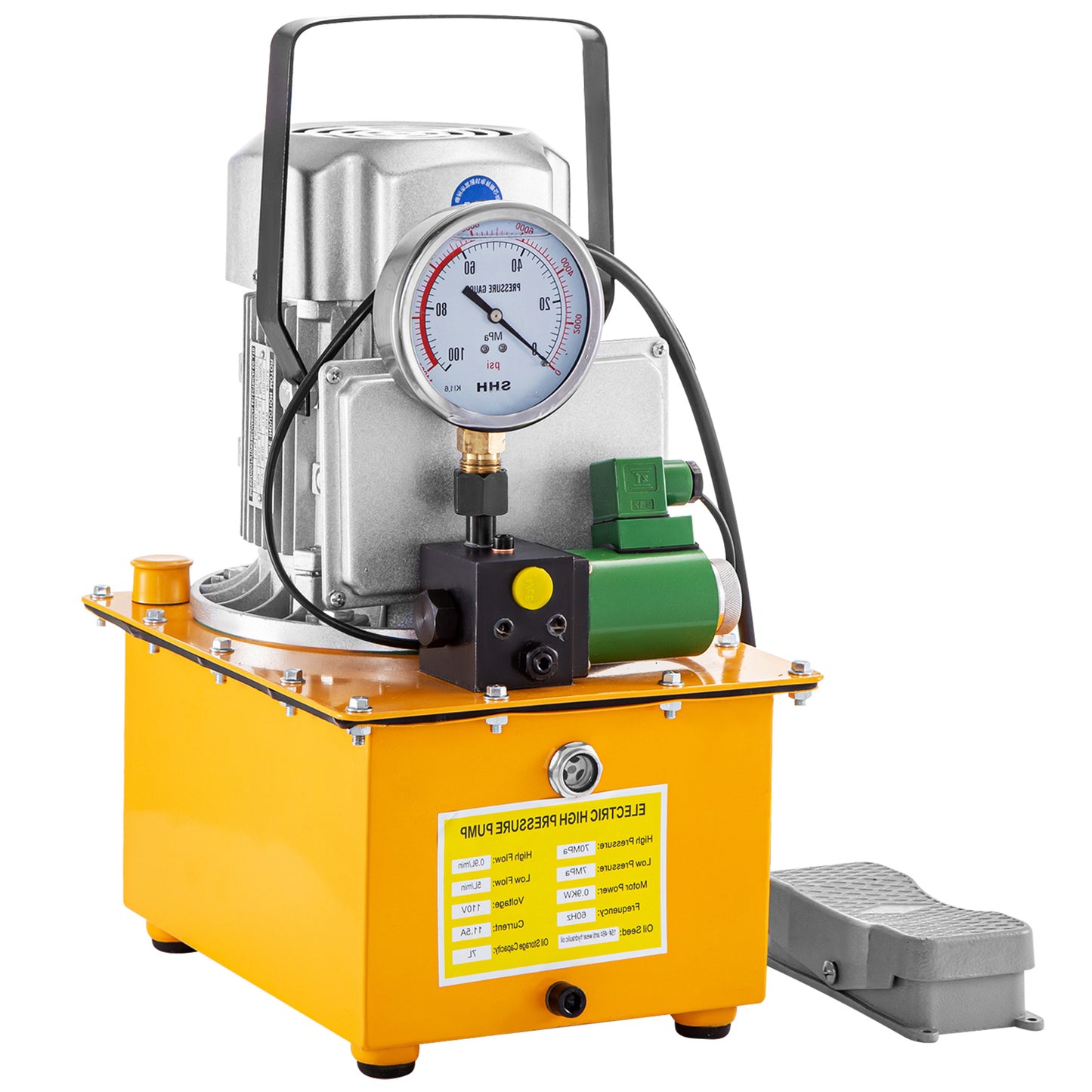 Hydraulische Pomp – Hydraulisch Aggregaat – Hydraulische Unit – Hydraulische Motor – Elektrische Pomp – 750W Motor – 7 Liter Olietank