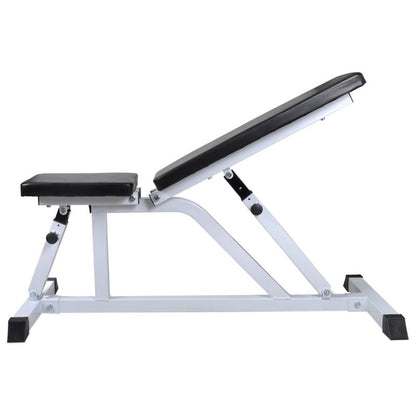 Halterschijfenset – Halterset – Dumbbellset – Gewichtenset – Trainingsset – Compleet 60,5 kg – Verstelbare Trainingsbank – Stevig Stalen Ontwerp