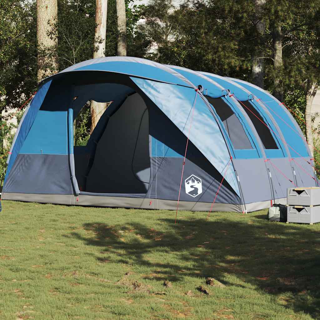 Camping Tent – Kampeertent – Buitentent – Veldtent – Outdoor Tent – Waterdicht Polyester – Lichtgewicht Glasfiberstokken – E-Port Stroomaansluiting – Blauw