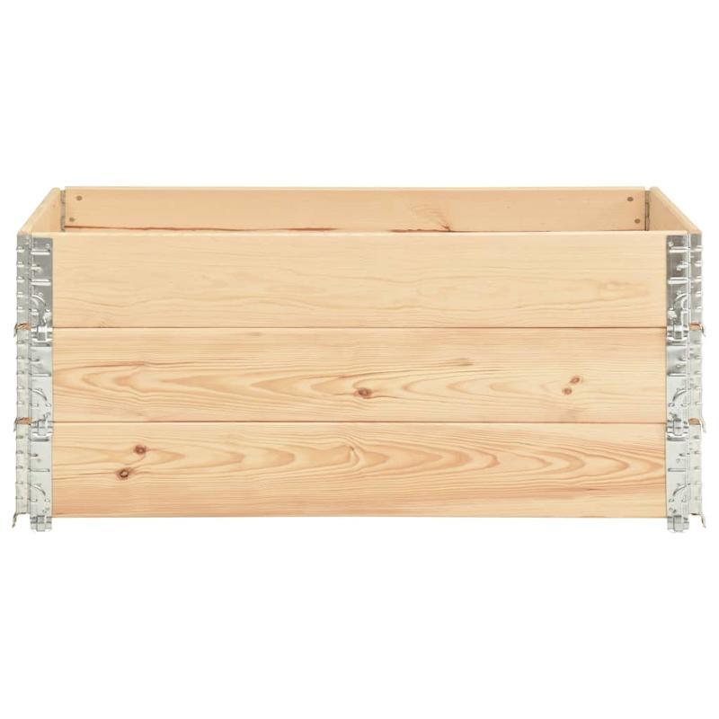 Bloembak – Plantenbak – Bloemenbak – Tuinbak – Verhoogde Bak – Massief Dennenhout – Set Van 3 – 100x150 cm – Weerbestendig – Lichtgewicht