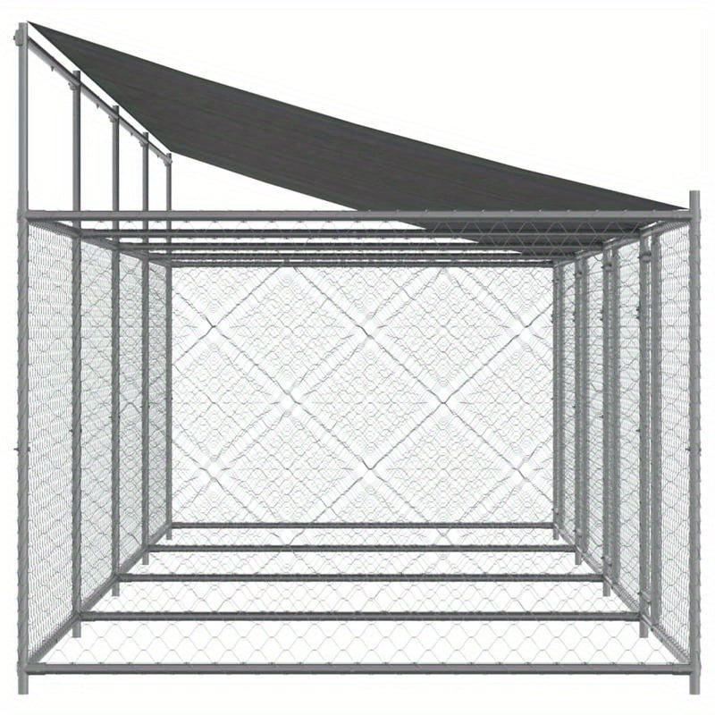 Hondenhok – Hondenhuis – Hondenkennel – Hondenhuisje – Hondenverblijf – Gegalvaniseerd Staal – Weerbestendig Met Dak En Deuren – 80x20x20 cm