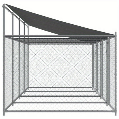 Hondenhok – Hondenhuis – Hondenkennel – Hondenhuisje – Hondenverblijf – Gegalvaniseerd Staal – Weerbestendig Met Dak En Deuren – 80x20x20 cm
