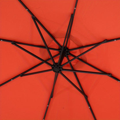 Buitenparasol – Tuinparasol – Terrasparasol – Zonnescherm – Schaduwdoek – Oranje – 4,51 Meter Extra Groot – Slingermechanisme Gemakkelijk Openen