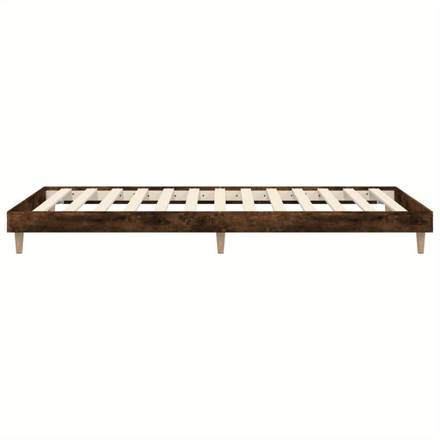 Eenpersoonsbed – Kinderbed – Logeerbed – Slaapbank – Kajuitbed – Met Opbergruimte – Volledig Gemonteerd – 100x200 cm – Smoke Oak Afwerking