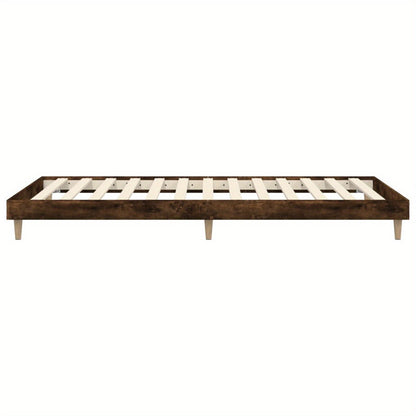 Eenpersoonsbed – Kinderbed – Logeerbed – Slaapbank – Kajuitbed – Met Opbergruimte – Volledig Gemonteerd – 100x200 cm – Smoke Oak Afwerking
