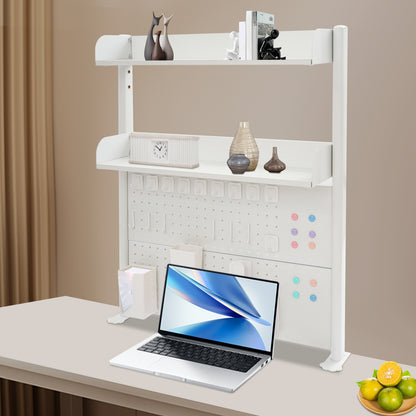 Bureau Organizer – Bureaurek – Boekenkast – Bureau Organizer Plank – Klem Bureau Organizer – Wit – Verstelbare Planken – Sterk Staal & MDF