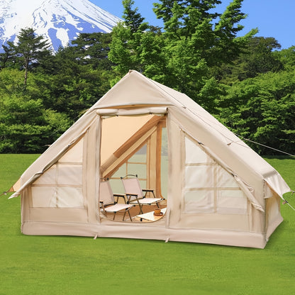 Opblaasbare Tent – Kampeertent – Familietent – Glamping Tent – Luchtbed Tent – Waterdicht – 300x200x200 cm – Snel Opblaasbaar – Hoogwaardig 420D Oxford Polyester