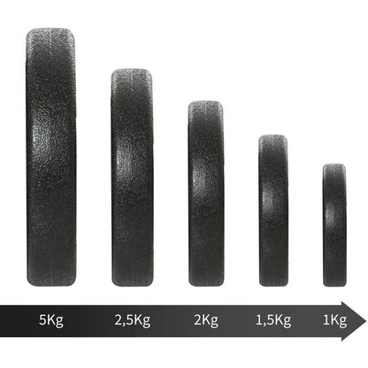 Verstelbare Dumbbell Set – Gewicht Dumbbells – Halterset – Home Gym Gewichten – Crosstraining Gewichten – 2 x 25 kg – Plastic Coating & Vloerbescherming