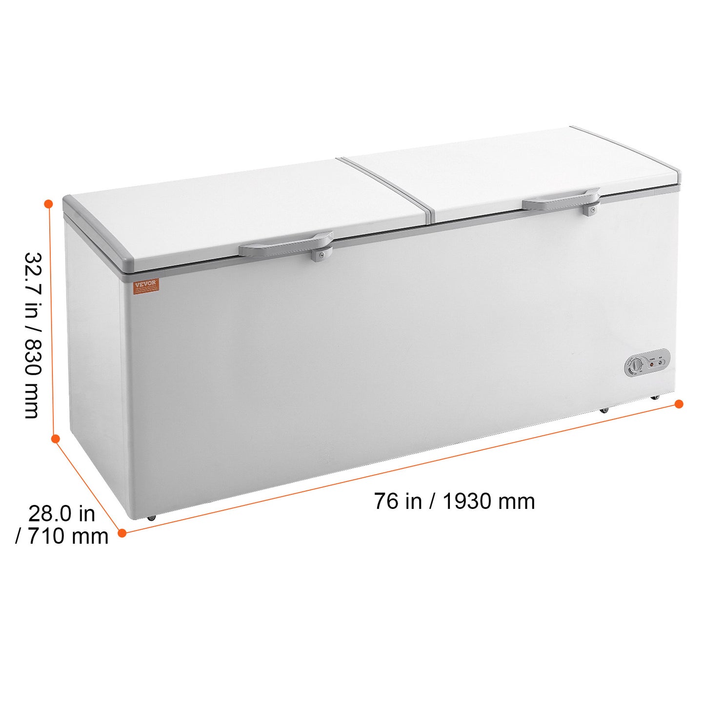 Vriezer – Diepvrieskist – Vrieskast – Diepvriezer – Vrieskist – Grote 561L Inhoud – Instelbare Thermostaat