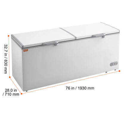 Vriezer – Diepvrieskist – Vrieskast – Diepvriezer – Vrieskist – Grote 561L Inhoud – Instelbare Thermostaat