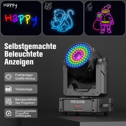 Movinghead Light – DJ Licht – Podiumverlichting – Discolamp – RGB LED – 2W Krachtige LED – 3D RGB Animatie