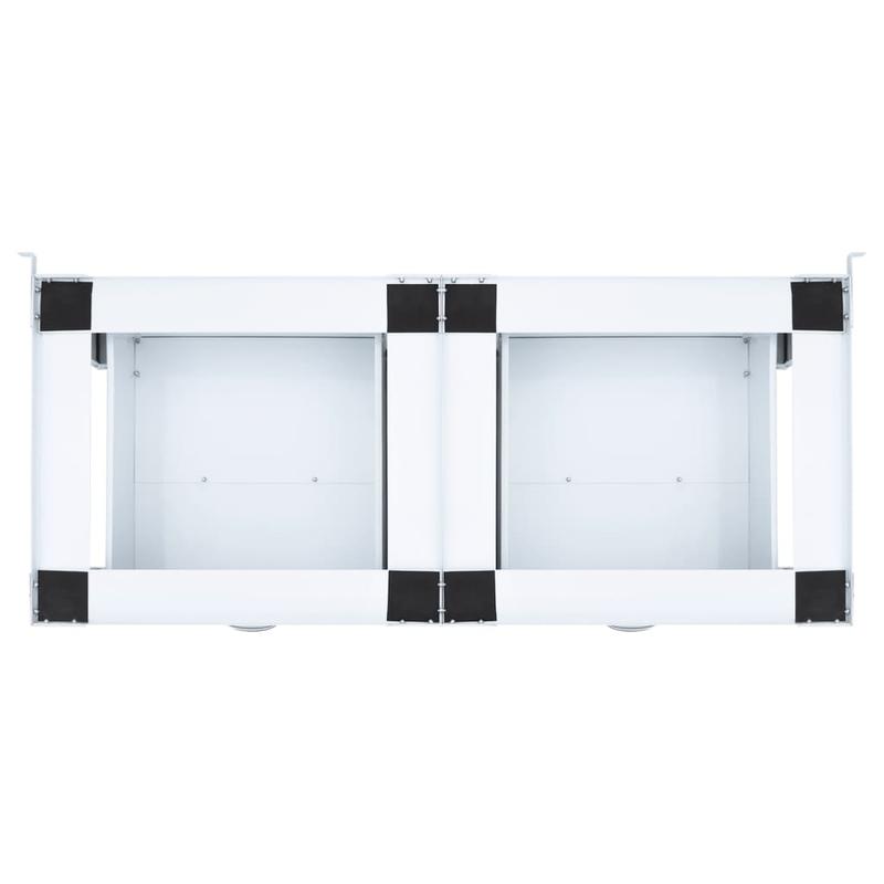 Wasmachine- en Drogerstandaard – Wasmachine Steun – Drogerverhoger – Wasautomaat Onderstel – Laundry Organizer – Stevig Stalen Frame – 2 Opbergladen – Antislipvoetjes – 200 kg Draagvermogen – Wit