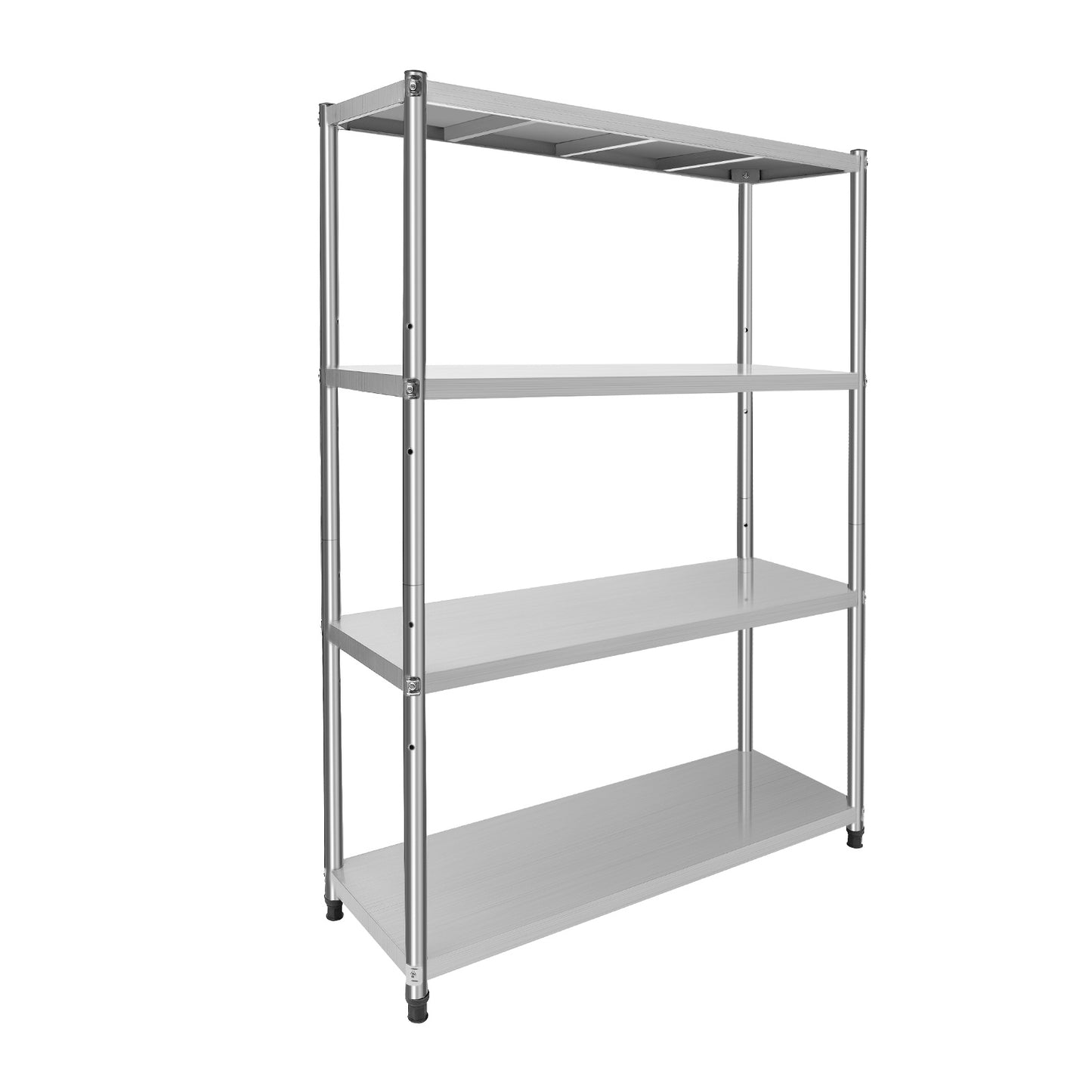 Stalen Rek – Stellingkast – Opbergrek – Opbergrek – Metaalrek – 4-laags – RVS 201 Kwaliteit – Draagkracht 50 kg per Laag