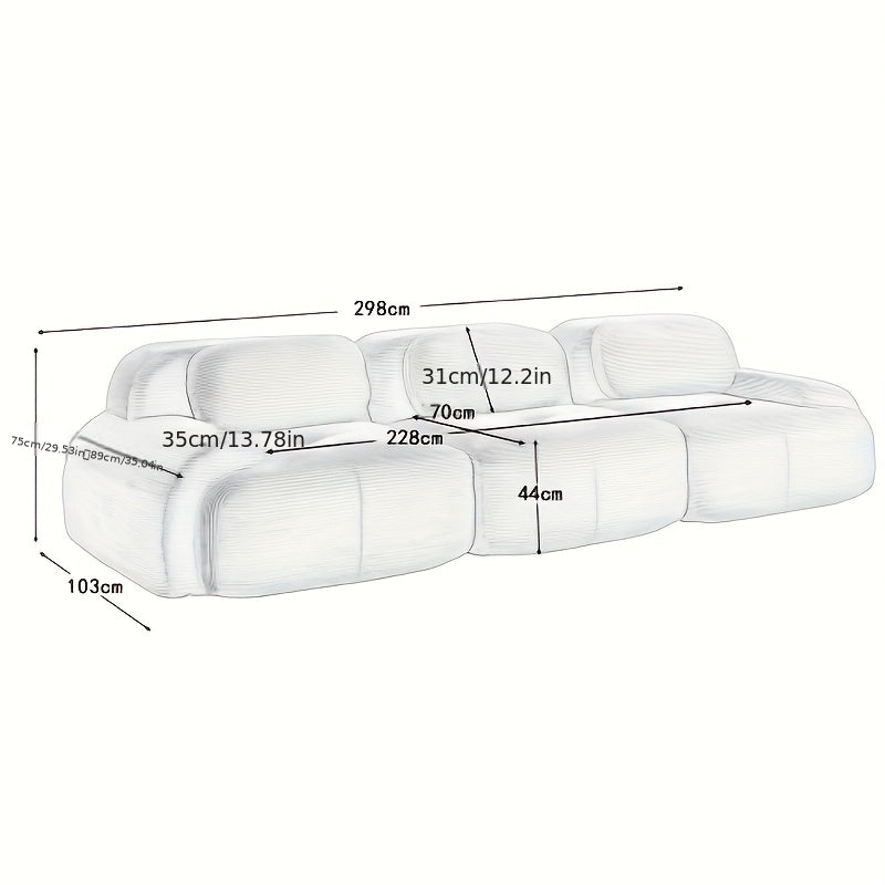 Relaxbank – Bank – Sofa Bed – Hoekbank – Loveseat – Modern Roze – Handmatig Verstelbaar – Ruimtebesparend Design