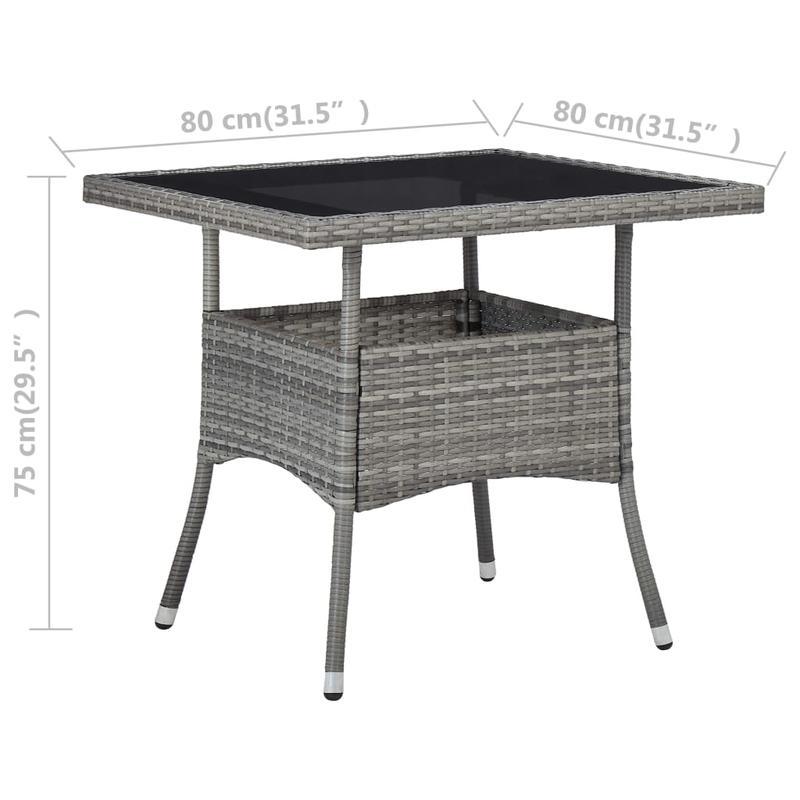 Outdoor Eettafel – Tuinmeubel – Campingtafel – Balkon Tafel – Compact Tafel – Lichtgewicht & Draagbaar – Stevige Poten – Modern Grijs