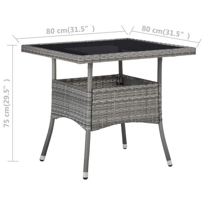 Outdoor Eettafel – Tuinmeubel – Campingtafel – Balkon Tafel – Compact Tafel – Lichtgewicht & Draagbaar – Stevige Poten – Modern Grijs