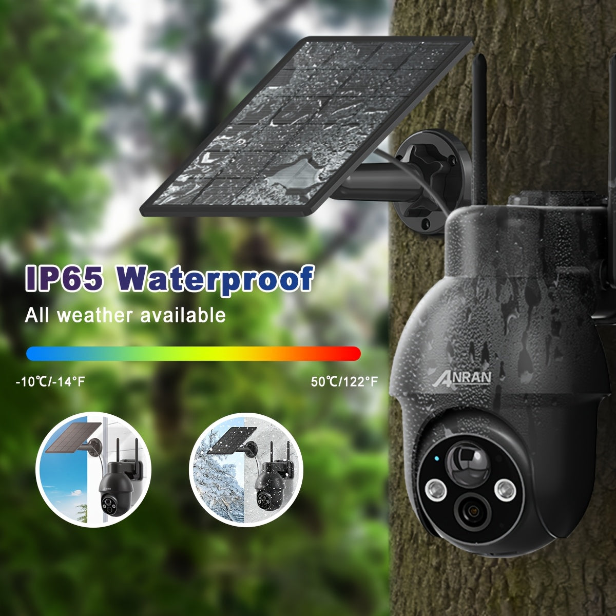 Draadloze Beveiligingscamera – Wifi Camera – Outdoor Camerabewaking – Solar Camera – Batterijcamera – 1296p HD Kleurennachtzicht – AI Bewegingsdetectie & Alexa Compatible
