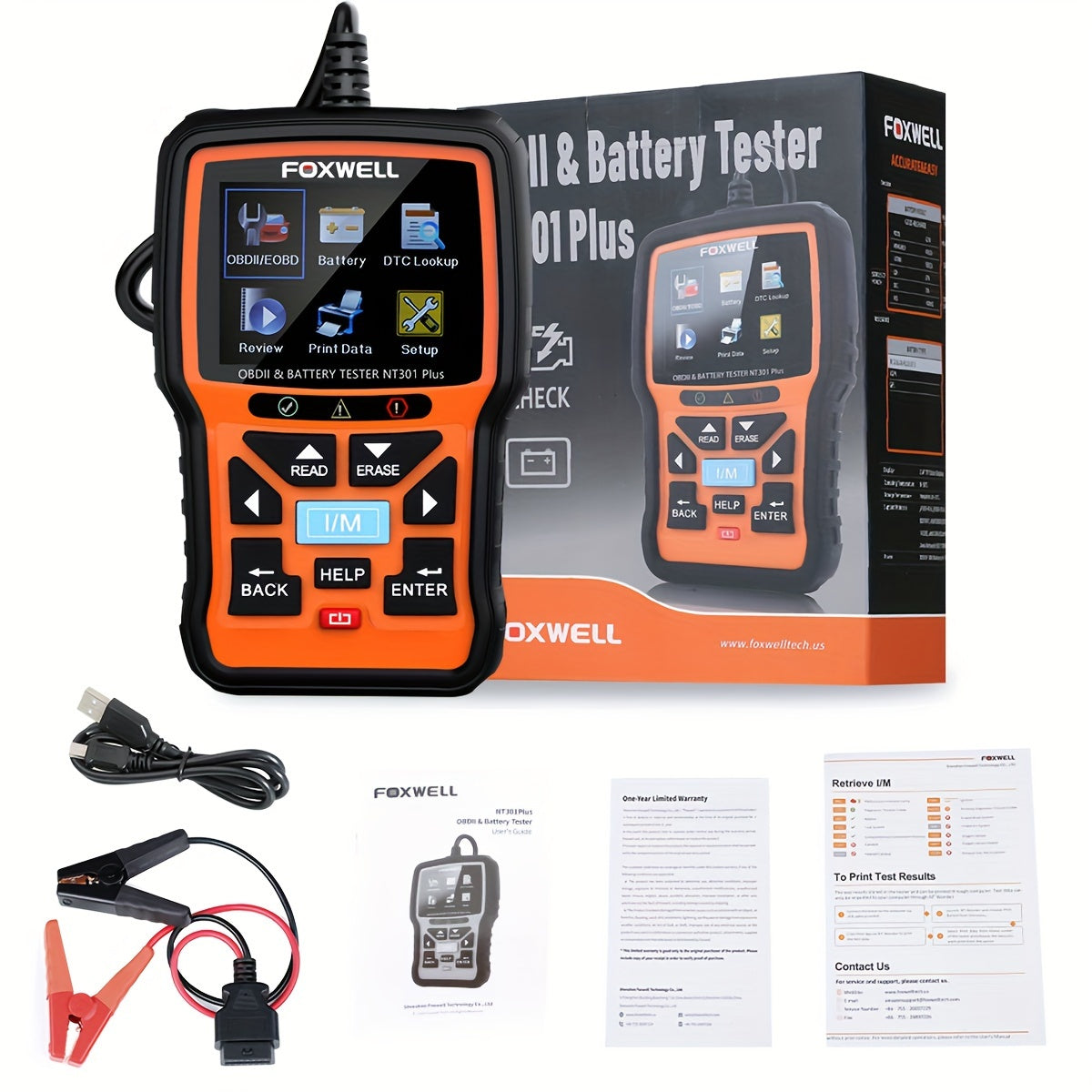 OBD2 Scanner – Diagnostische Scanner – Foutcode Lezer – Batterijtester – Auto Diagnosetool – 12V Batterijtest Met Cold Cranking Amps – Check Engine Light Reset