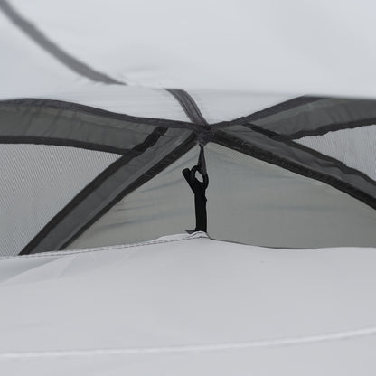 Kampeertent – Koepeltent – Outdoor Tent – Bivak Tent – Grijze Tent – Voor 2-3 Personen – Lichtgewicht Bamboevezel – Ventilerende Gaa Ramen