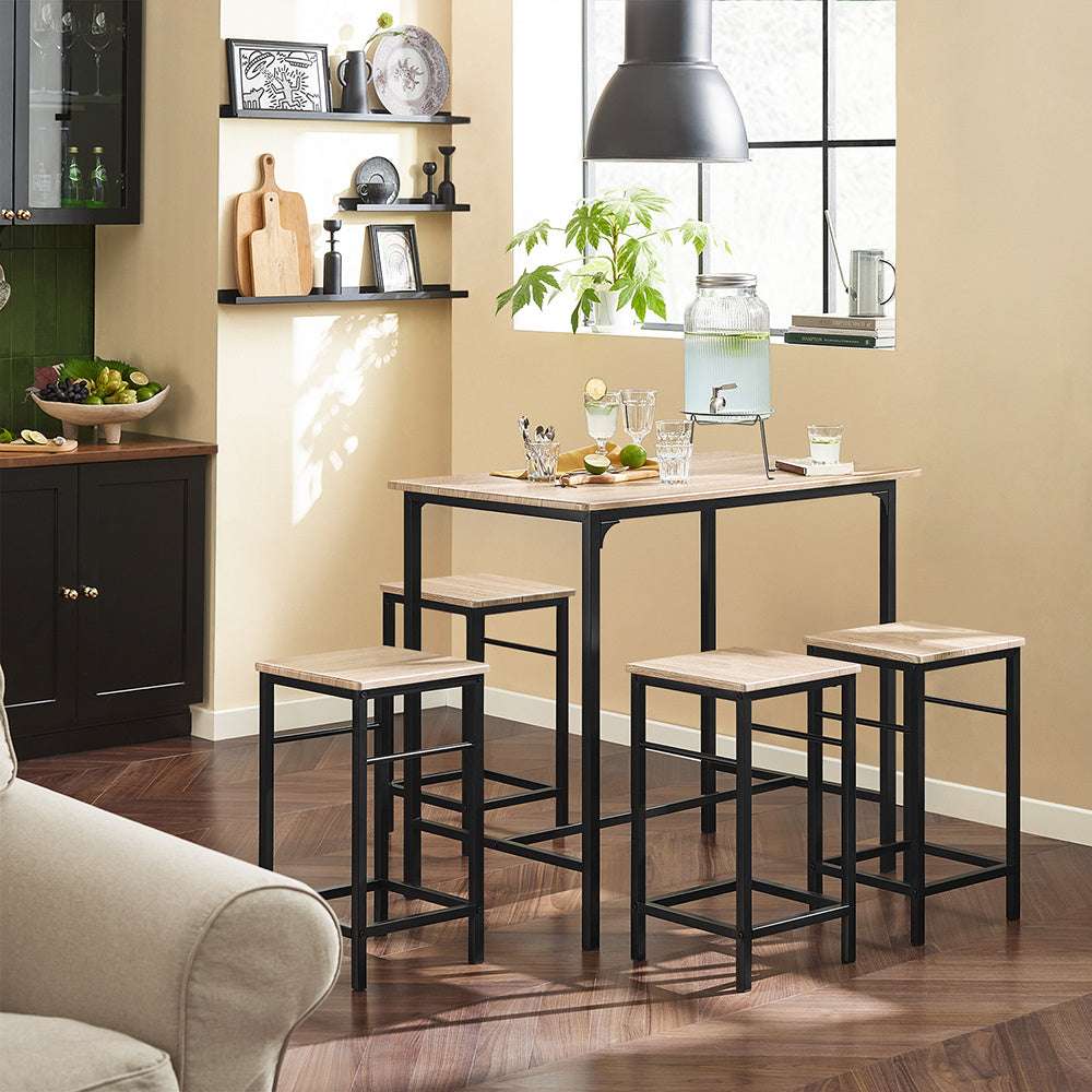 Bistro Set – Barset – Bartafel – Barkrukken – Bistrotafel – Compact Design – Roestbestendig Stalen Frame