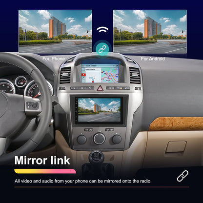 Android Autoradio – Multimedia Systeem – Touchscreen Navigatie – Bluetooth Audio – Draadloze CarPlay & Android Auto – 7 Inch Scherm – GPS Navigatie Met WiFi – Stuurwielbediening + Achteruitrijcamera & 2GB RAM 64GB ROM