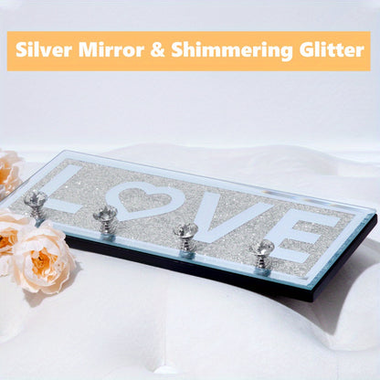 Kapstok – Wandkapstok – Wandhouder – Organizer – Ophangrek – Handgemaakt – 4 Stevige Haken – Spiegelafwerking met Glitteraccent